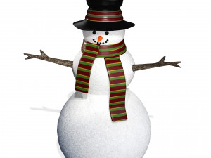 SNOWMAN 3D MODEL - OBJ - FBX - 3D PRINTING - 3D PROJECT - SNOWMAN 3D Model