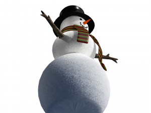 SNOWMAN 3D MODEL - OBJ - FBX - 3D PRINTING - 3D PROJECT - SNOWMAN 3D Model