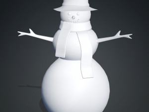 SNOWMAN 3D MODEL - OBJ - FBX - 3D PRINTING - 3D PROJECT - SNOWMAN 3D Model