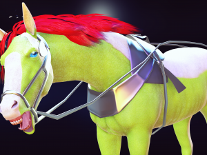 HORSE WINGS 3D MODEL ANIMATED FOR 3D PRINTING AND FBX RIGGED FOR 3D PROJECT 3D 打印模型