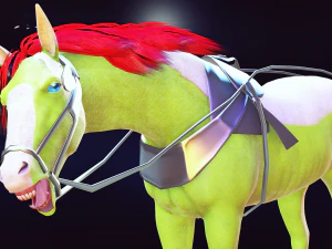HORSE WINGS 3D MODEL ANIMATED FOR 3D PRINTING AND FBX RIGGED FOR 3D PROJECT 3D Print Model