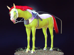 HORSE WINGS 3D MODEL ANIMATED FOR 3D PRINTING AND FBX RIGGED FOR 3D PROJECT 3D Print Model