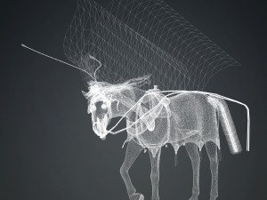 HORSE WINGS 3D MODEL ANIMATED FOR 3D PRINTING AND FBX RIGGED FOR 3D PROJECT 3D 打印模型