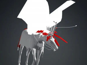 HORSE WINGS 3D MODEL ANIMATED FOR 3D PRINTING AND FBX RIGGED FOR 3D PROJECT 3D Print Model