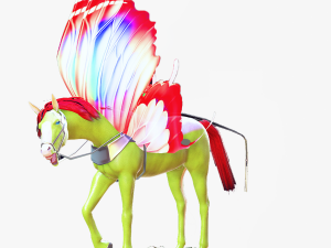 HORSE WINGS 3D MODEL ANIMATED FOR 3D PRINTING AND FBX RIGGED FOR 3D PROJECT 3D 打印模型