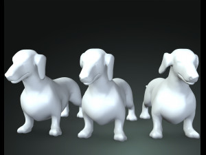 DOG Dachshund 3 DOG Model 3D