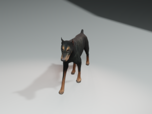 DOG Doberman 3D DOG Model 3D