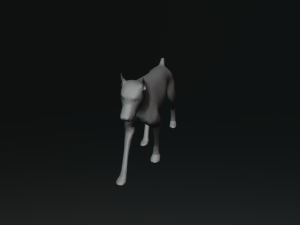 DOG Doberman 3D DOG Model 3D