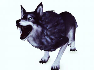 WOLVES PACK 5 characters ANIMATED 3D Model