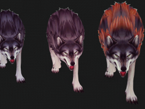 WOLVES PACK 5 characters ANIMATED 3D Модель