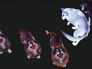 WOLVES PACK 5 characters ANIMATED 3D Модель