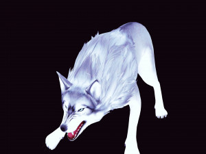 WHITE WOLF ANIMATED DOG WOLF 3D DOG 3D Модель