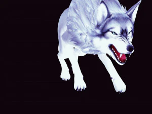 WHITE WOLF ANIMATED DOG WOLF 3D DOG 3D Model