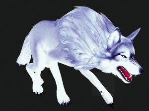 WHITE WOLF ANIMATED DOG WOLF 3D DOG 3D Модель