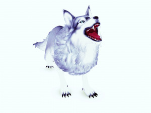 WHITE WOLF ANIMATED DOG WOLF 3D DOG 3D Модель