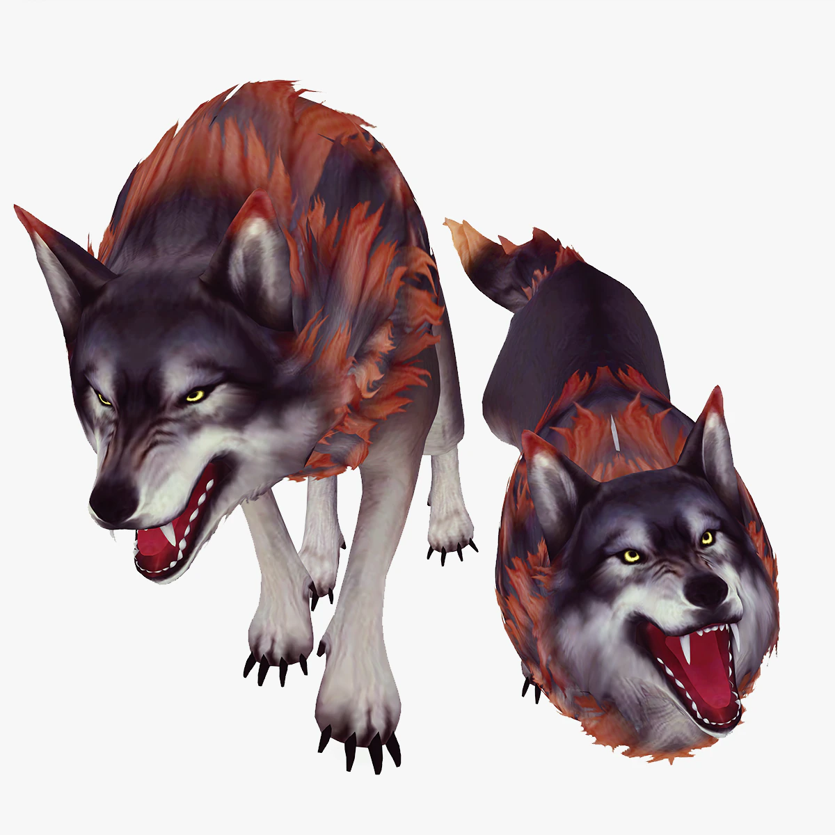 WOLF DOG WOLF - DOG CANINE 3D Model .c4d .max .obj .3ds .fbx .stl .blend