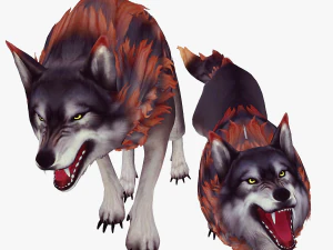 WOLF DOG WOLF - DOG CANINE 3D Model