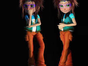 CARTOON GIRL KID CHILD GIRL Modelo 3D