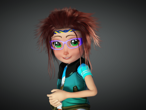 CARTOON GIRL KID CHILD GIRL 3D Model
