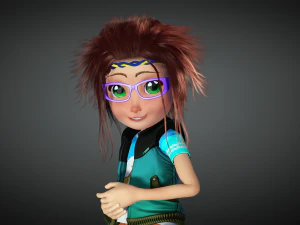 CARTOON GIRL KID CHILD GIRL 3D Model