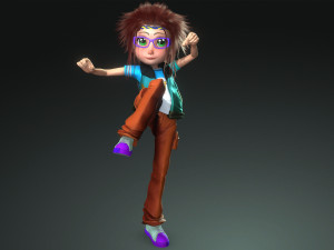 CARTOON GIRL KID CHILD GIRL 3D Model