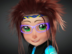 CARTOON GIRL KID CHILD GIRL 3D Model