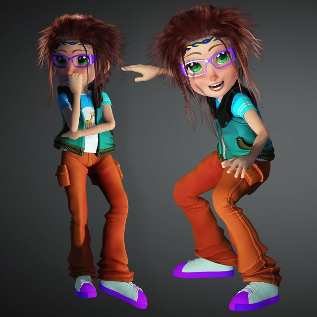 CARTOON GIRL KID CHILD GIRL 3D Модель In Женщина 3DExport