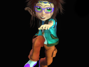 CARTOON GIRL KID CHILD GIRL 3D Model