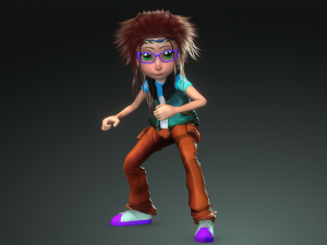 CARTOON GIRL KID CHILD GIRL 3D Model