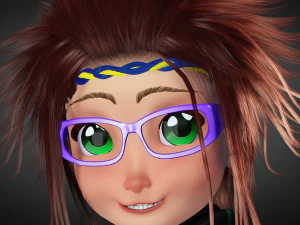 CARTOON GIRL KID CHILD GIRL 3D Model