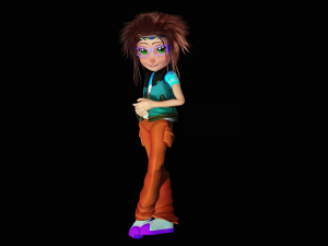 CARTOON GIRL KID CHILD GIRL 3D Model