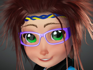 CARTOON GIRL KID CHILD GIRL 3D Model