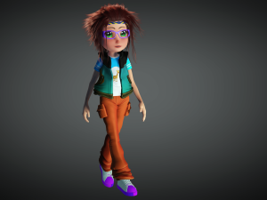 CARTOON GIRL KID CHILD GIRL 3D Model