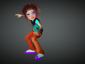 CARTOON GIRL KID CHILD GIRL 3D Model