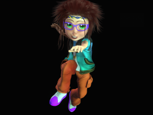 CARTOON GIRL KID CHILD GIRL 3D Model