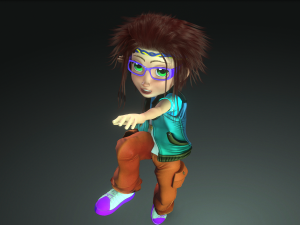 CARTOON GIRL KID CHILD GIRL 3D Model