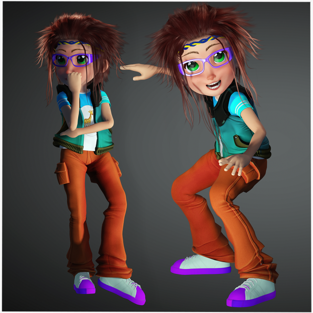 CARTOON GIRL KID CHILD GIRL 3D Модель In Женщина 3DExport