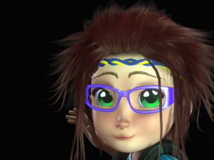 CARTOON GIRL KID CHILD GIRL 3D Model