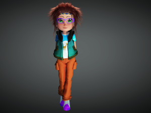 CARTOON GIRL KID CHILD GIRL 3D Model