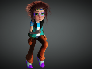 CARTOON GIRL KID CHILD GIRL 3D Model