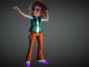 CARTOON GIRL KID CHILD GIRL 3D Model