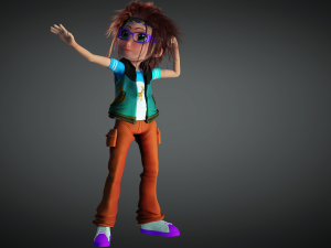CARTOON GIRL KID CHILD GIRL 3D Model