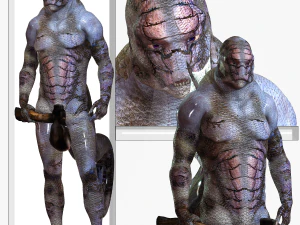 ВОДЯНИЙ МОНСТР - СОКИРА ЗЛИЙ - 3D МОДЕЛЬ АКВАМЕН МОНСТР ЗЛИЙ 3D Модель