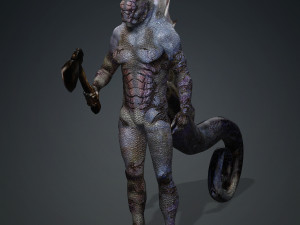 WATER MONSTER - AXE EVIL - 3D MODEL AQUAMAN MONSTER EVIL Modello 3D