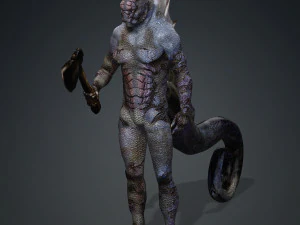 WATER MONSTER - AXE EVIL - 3D MODEL AQUAMAN MONSTER EVIL 3D Model