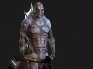 WATER MONSTER - AXE EVIL - 3D MODEL AQUAMAN MONSTER EVIL Modello 3D