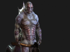 WATER MONSTER - AXE EVIL - 3D MODEL AQUAMAN MONSTER EVIL 3D Model