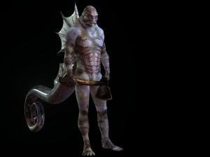 WATER MONSTER - AXE EVIL - 3D MODEL AQUAMAN MONSTER EVIL Modello 3D