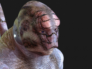 WATER MONSTER - AXE EVIL - 3D MODEL AQUAMAN MONSTER EVIL Modello 3D