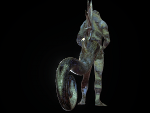 WATER MONSTER - AXE EVIL - 3D MODEL AQUAMAN MONSTER EVIL Modello 3D